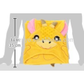 Toalha de bebê com capuz amarelo girafa rosto, 100% algodão de qualidade Premium com tamanho extra 90 * 90 cm, presente ideal, unisex e útil